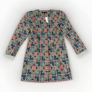 Brooks Brothers Embroidered Botanical Hem Topper Coat Jacket Size 8 Snap NWT